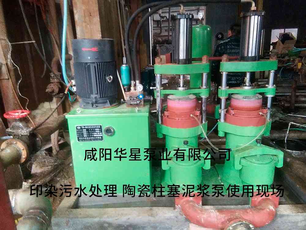 印染廠使用YBH300立式柱塞泵客戶(hù)現(xiàn)場(chǎng)